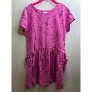 Girls Hanna Andersson Pink Mermaid Dress - Size 120 (6/7)
